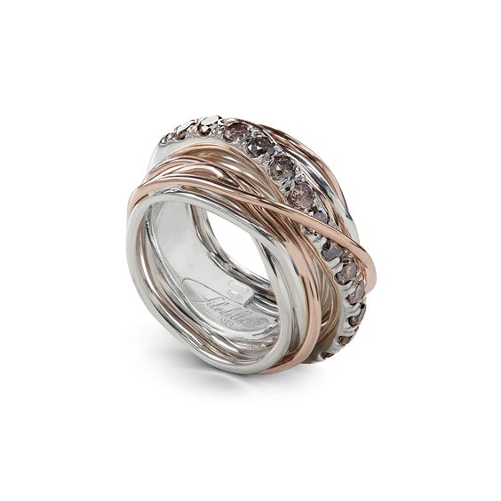 Anello Rubinia Donna Carato in Argento Diamante AN001ARBR - AN001ARBR